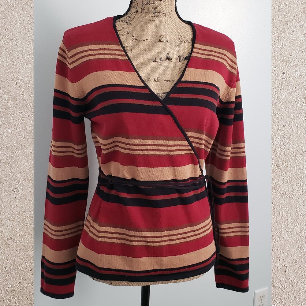 V-neck Faux Wrap Sweater